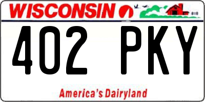 WI license plate 402PKY