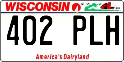 WI license plate 402PLH