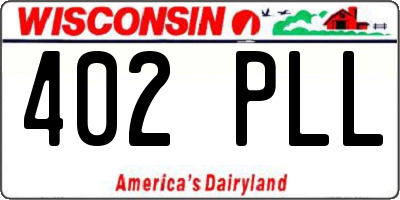 WI license plate 402PLL