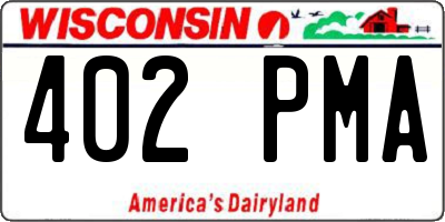 WI license plate 402PMA