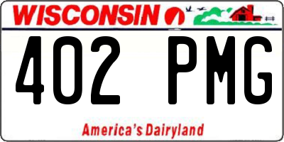 WI license plate 402PMG