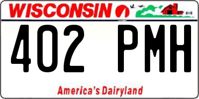 WI license plate 402PMH