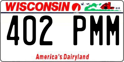 WI license plate 402PMM
