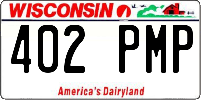 WI license plate 402PMP