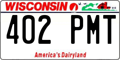 WI license plate 402PMT