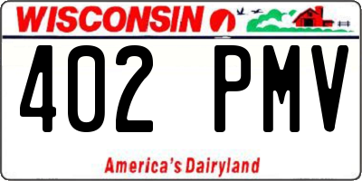 WI license plate 402PMV