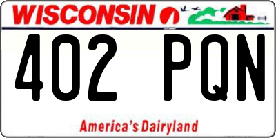 WI license plate 402PQN