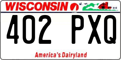WI license plate 402PXQ