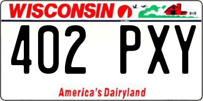 WI license plate 402PXY