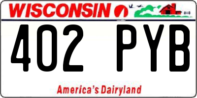 WI license plate 402PYB
