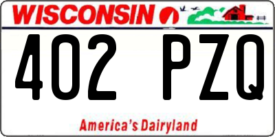 WI license plate 402PZQ