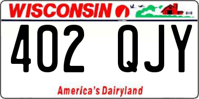 WI license plate 402QJY
