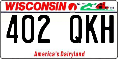 WI license plate 402QKH