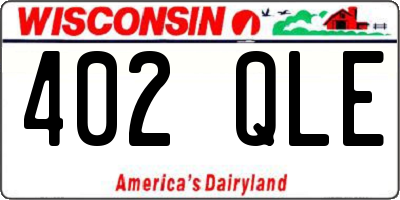 WI license plate 402QLE