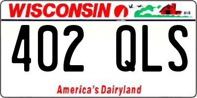 WI license plate 402QLS