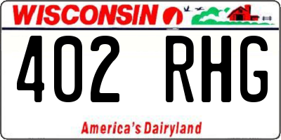 WI license plate 402RHG