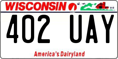 WI license plate 402UAY