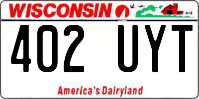 WI license plate 402UYT