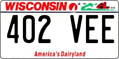 WI license plate 402VEE