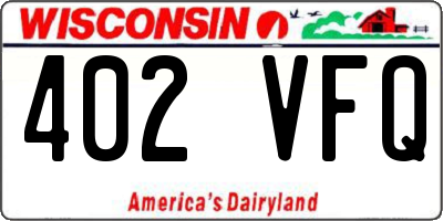 WI license plate 402VFQ