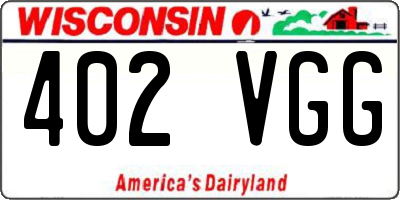 WI license plate 402VGG