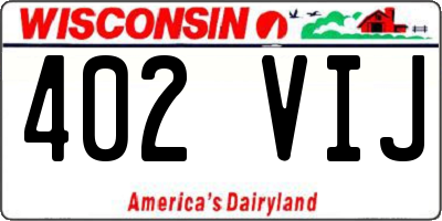 WI license plate 402VIJ