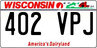 WI license plate 402VPJ