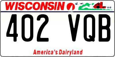 WI license plate 402VQB