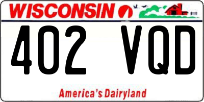 WI license plate 402VQD