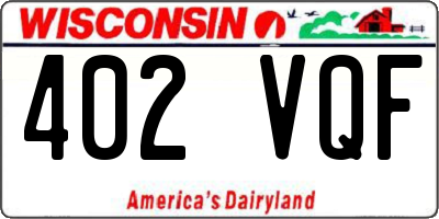 WI license plate 402VQF