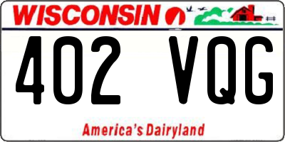 WI license plate 402VQG