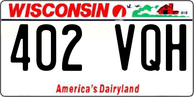 WI license plate 402VQH