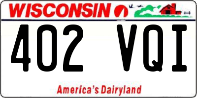 WI license plate 402VQI