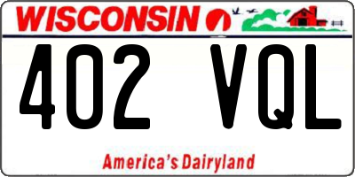 WI license plate 402VQL