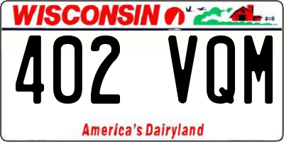 WI license plate 402VQM