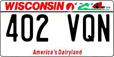 WI license plate 402VQN