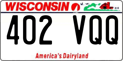 WI license plate 402VQQ
