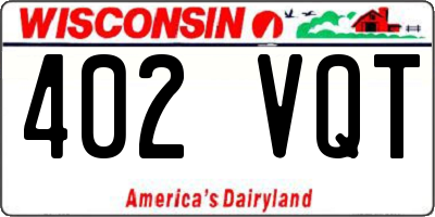 WI license plate 402VQT