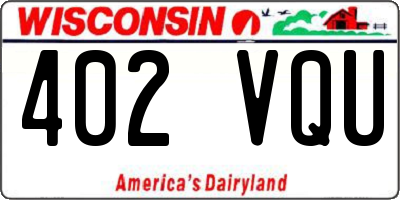 WI license plate 402VQU