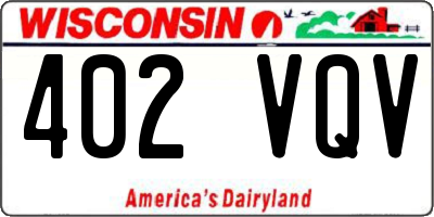 WI license plate 402VQV