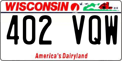 WI license plate 402VQW