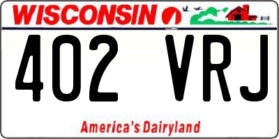 WI license plate 402VRJ