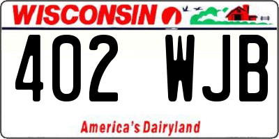 WI license plate 402WJB