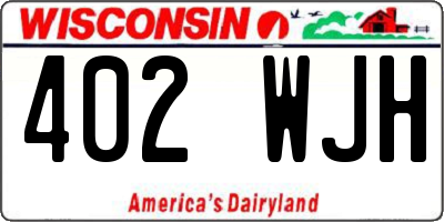 WI license plate 402WJH