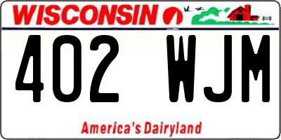 WI license plate 402WJM