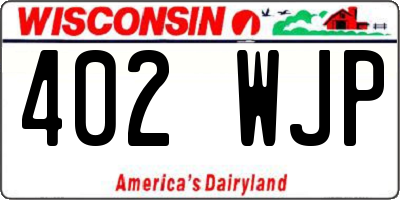 WI license plate 402WJP
