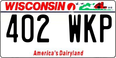 WI license plate 402WKP