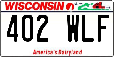 WI license plate 402WLF