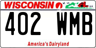WI license plate 402WMB