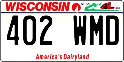WI license plate 402WMD